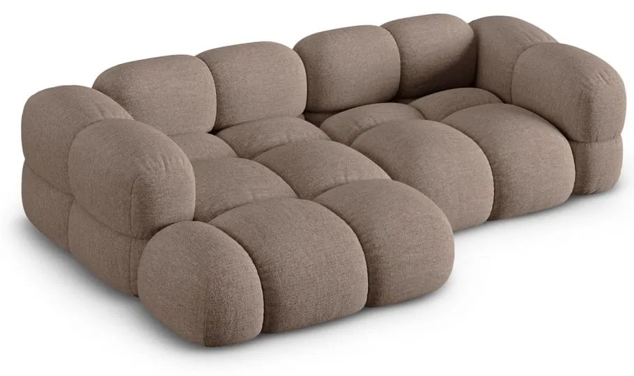 Colțar maro (cu colț pe partea stângă/cu șezlong) Loretto – Cosmopolitan Design