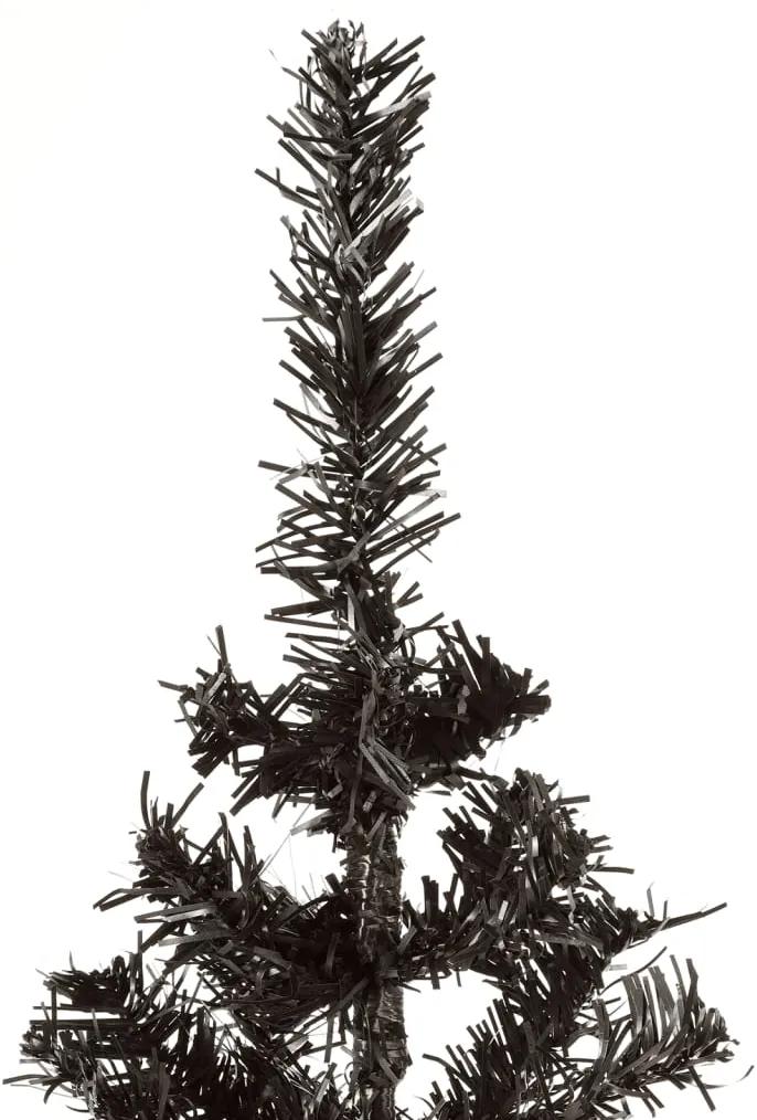 Pom de Craciun artificial subtire, negru, 120 cm 1, Negru, 120 cm