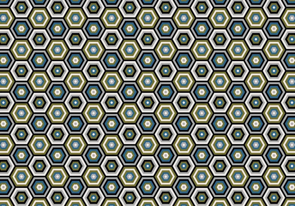 Fototapet - Hexagon (152,5x104 cm)