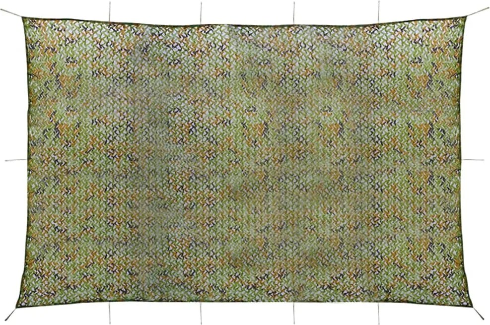 vidaXL Plasă de camuflaj cu geantă de depozitare, verde, 5x8 m