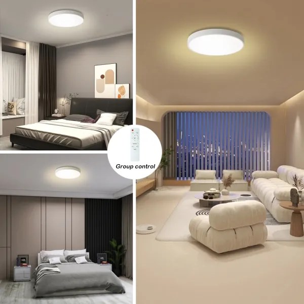 Brilagi - Corp de iluminat LED dimabil POOL, 60W/230V, 3000-6000K, Ø 60 cm, alb + telecomandă