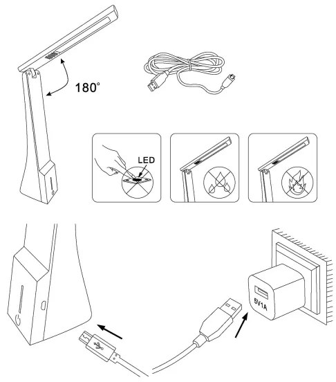 Eglo 97044 - LED Lampa de masa LA SECA 1xLED/1,8W/230V alb