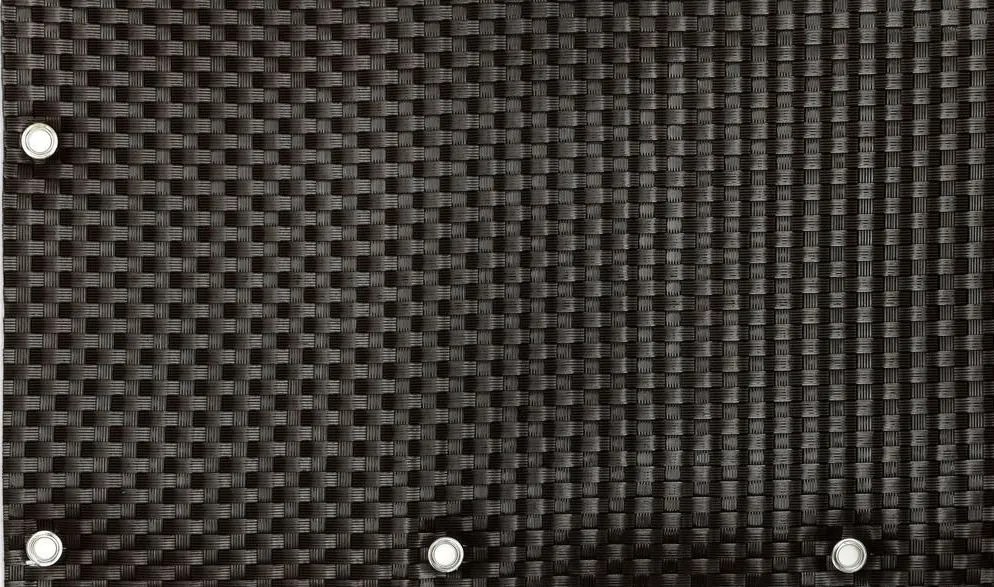 Paravan de balcon din Polyrattan 0,9x3m 1300g/m2 maro închis