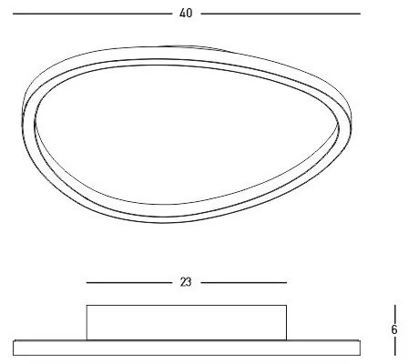 Plafoniera LED dimabila design slim Josie alba 40cm
