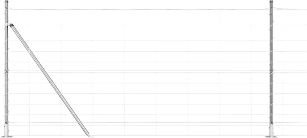 vidaXL Stâlp de gard. Galvanizat 25 x 1,2 m Oțel