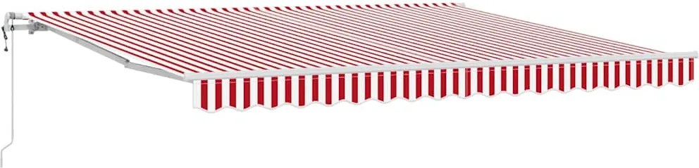 vidaXL Cort electric retractabil Roșu și Alb 400 × 300 cm