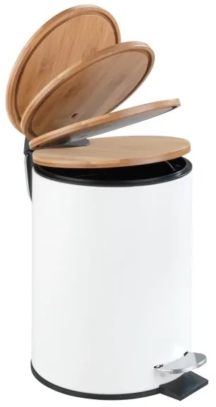 WENKO 24392100 - Coș TORTONA, 17 x 23,5 cm, alb/maro/negru