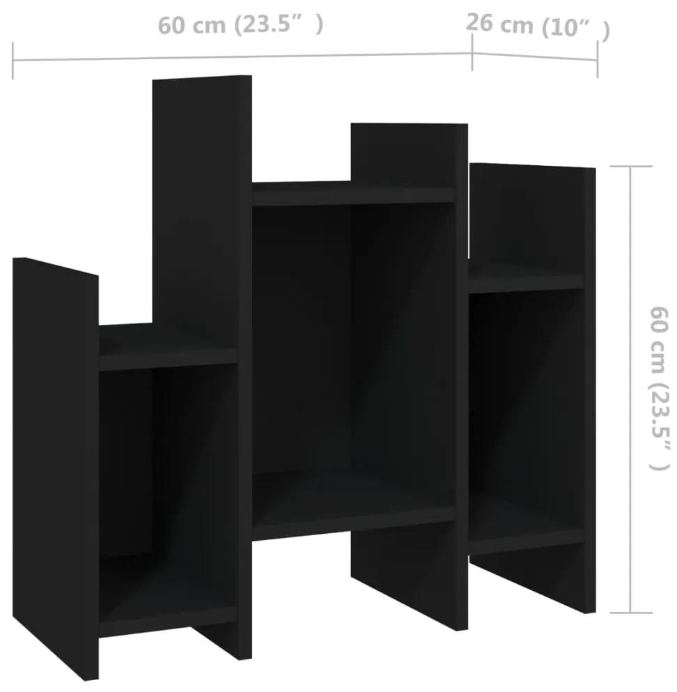 Dulap noptiera, negru, 60x26x60 cm, PAL 1, Negru