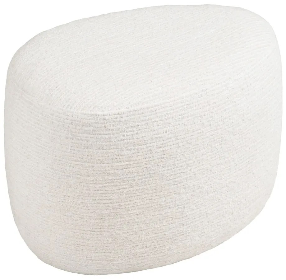 Taburet crem cu tapițerie din chenille Hilo – House Nordic