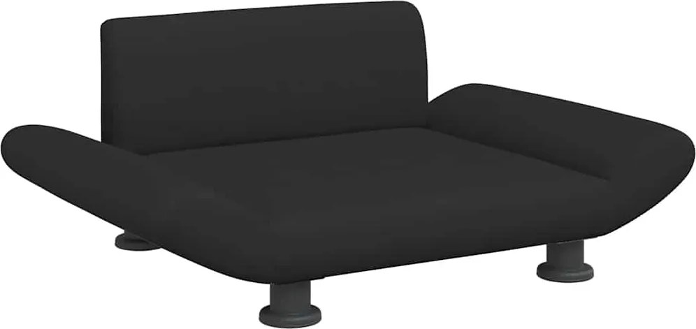 vidaXL Pat de câini, negru, 70x45x28 cm, material textil