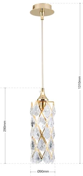 Orion - Lustră pe cablu RITA, 1xG9/40W/230V, auriu