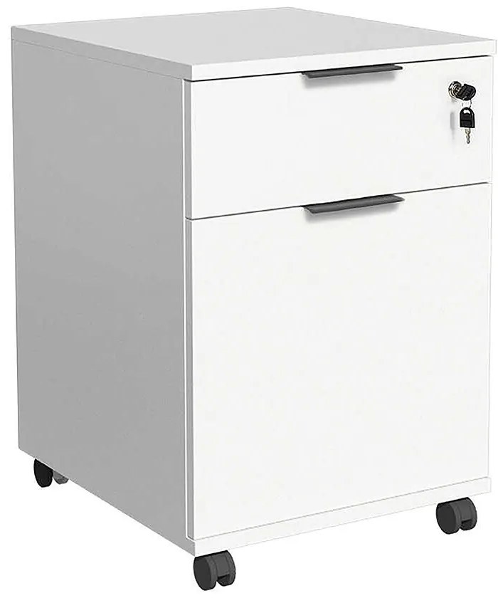 Fiset dulap birou cu roti RKM - 311 Alb 41x61x45 cm