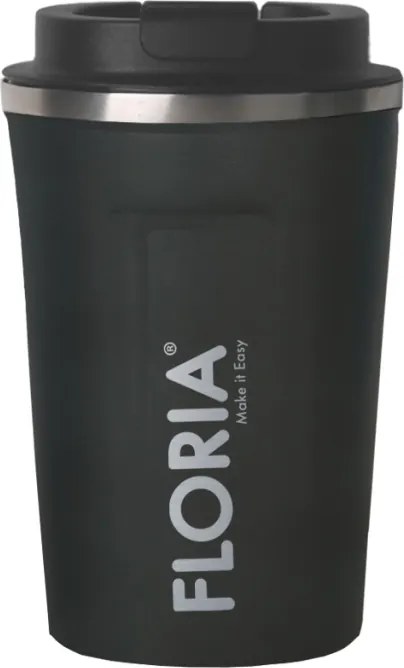 Cana de cafea Floria ZLN9970 tip termos, capacitate 380ml, interior din inox, pereti dublii, gri