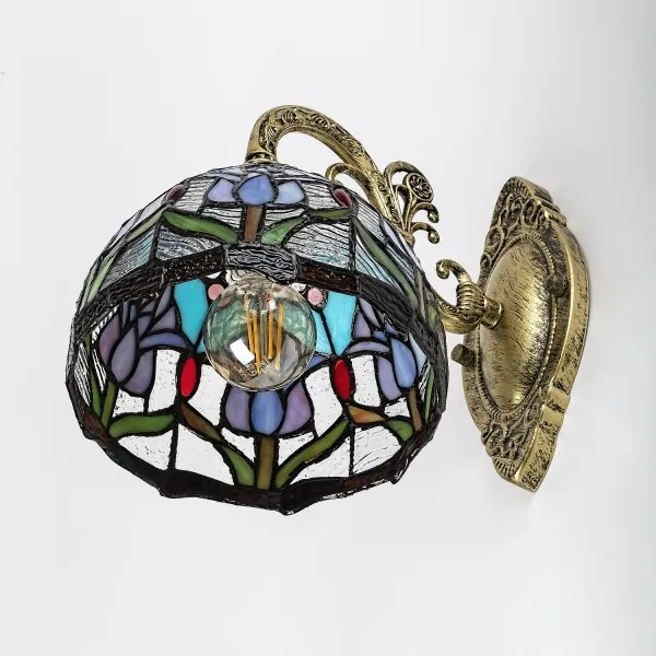 Brilagi - Aplică de perete Tiffany LORAS din vitralii 1xE27/40W/230V