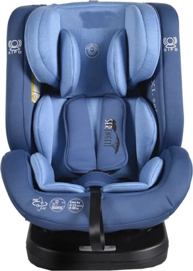 Scaun Auto cu Isofix NOVOKIDS™ Serengenti Deluxe, Rotire 360°, 0-36 kg, Tetiera reglabila pe inaltime, Omologare R-129 i-Size, Centura 5 puncte,