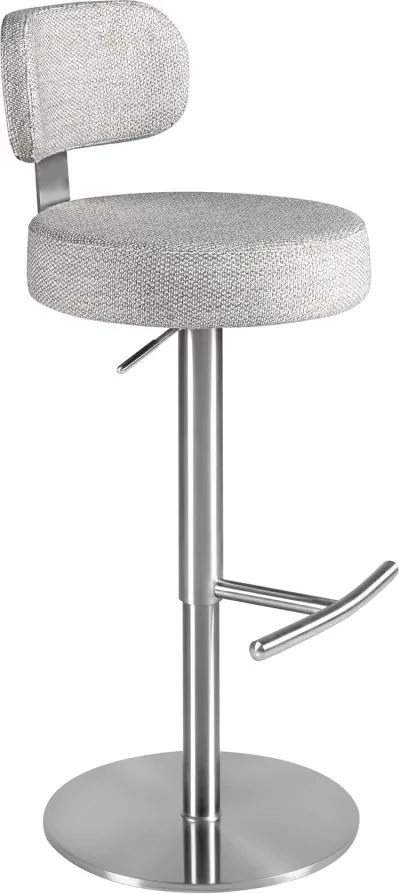 Scaun de bar pivotant cu inaltime reglabila Stool gri deschis