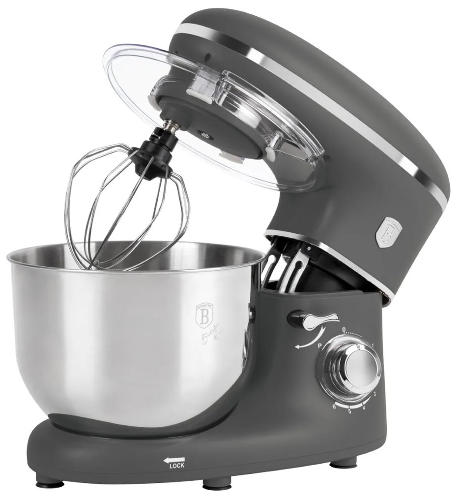 Robot de bucatarie 1300W Anthracite Collection Berlinger Haus BH 9511, pentru aluat, creme