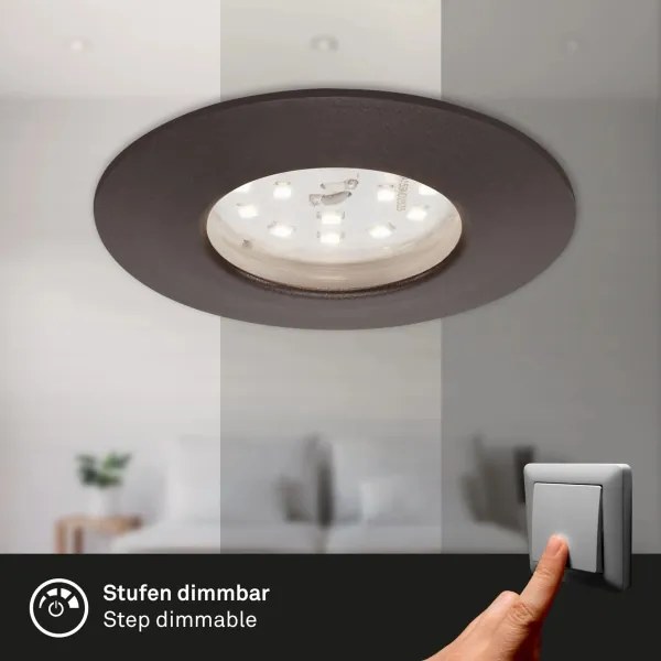 SET 3x corp de iluminat LED dimabil pentru baie ATTACH LED/6,5W/230V IP44 Briloner 7295-031