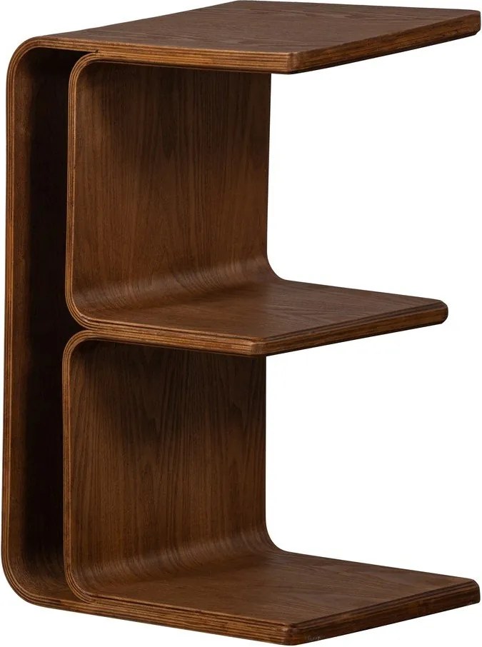 Măsuță auxiliară cu aspect de lemn de nuc 32x40 cm Frey – WOOOD