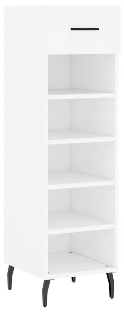 829692 vidaXL Pantofar, alb, 30x35x105 cm, lemn compozit