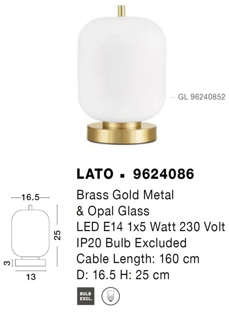 Veioza/Lampa de masa design decorativ LATO