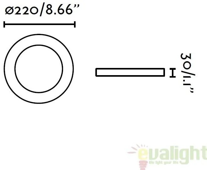 Spot LED alb incastrabil pentru baie cu protectie IP 44, TOD 42927