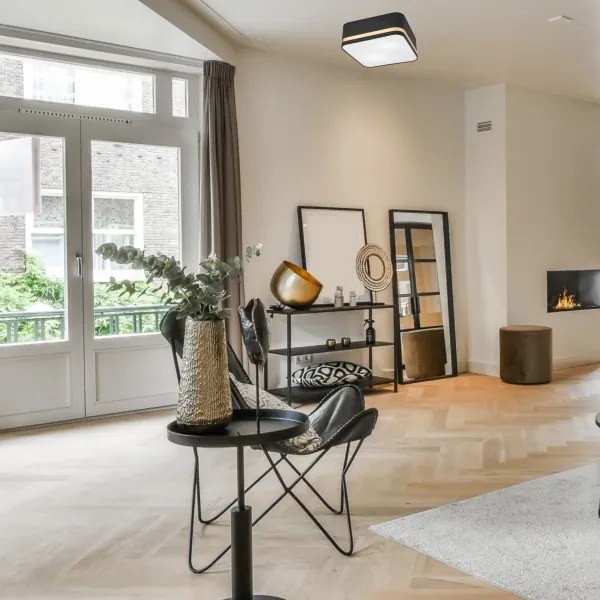 Plafonieră SIRJA SQUARE 2xE27/60W/230V 35x35 cm negru