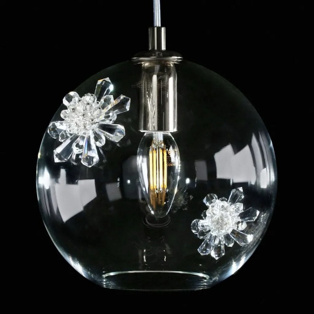 Lustra LUX decorativ fulgi de zapada din cristal SNOWFLAKE 02A