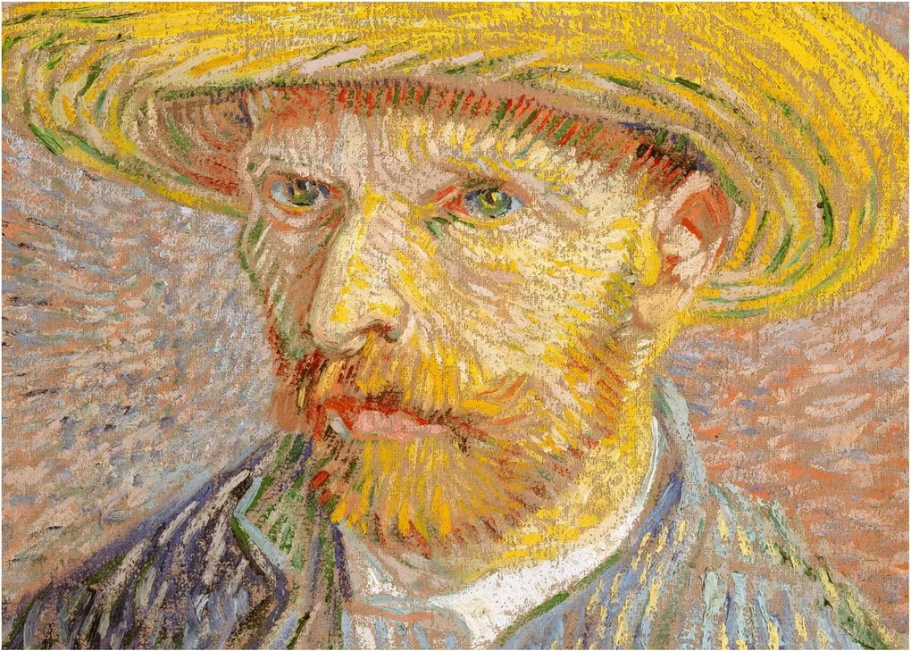 Tablou - Vincent van Gogh, Self-Portrait with a Straw Hat (The Potato Peeler), reproducere (70x50 cm)