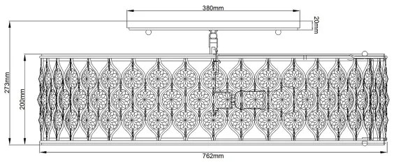 Plafonieră Feiss FE-LUCIA-6SF-L LUCIA 6xE27/60W/230V