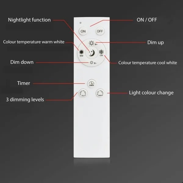 Lustră LED dimabilă aplicată FRAME LED/50W/230V Wi-Fi Tuya Brilo + telecomandă