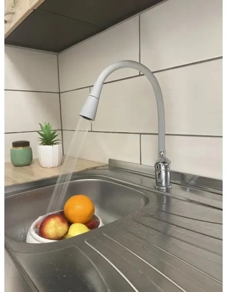 RAV Slezák SA006.0/13S - Baterie pentru chiuvetă SAZAVA 35,6 cm gri/crom lucios