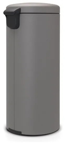 Cos de gunoi cu pedala Brabantia NewIcon 1001092, 30 L, Inchidere usoara, Baza antiderapanta, Gri satinat