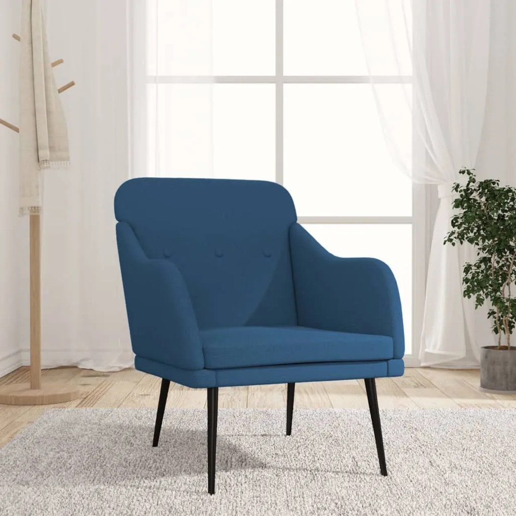 351481 vidaXL Fotoliu, albastru, 63x76x80 cm, textil