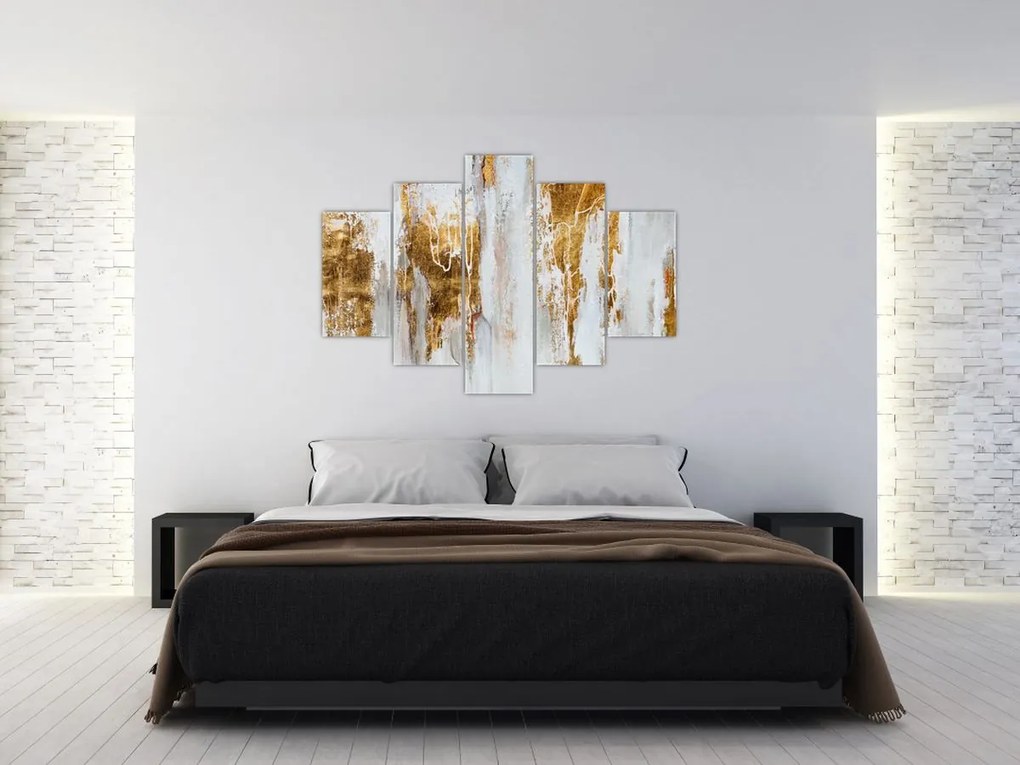 Tablou - Abstract auriu (150x105 cm)