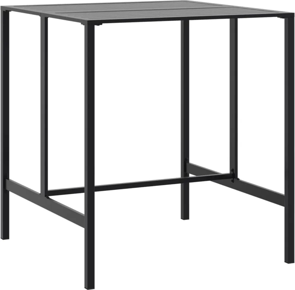 vidaXL Masă de bar, negru, 100x100x110 cm, oțel vopsit electrostatic