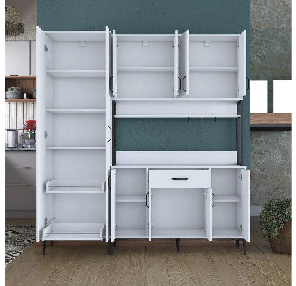 Set dulapuri bucătărie Jenaretta 33 (alb + negru). 1107096