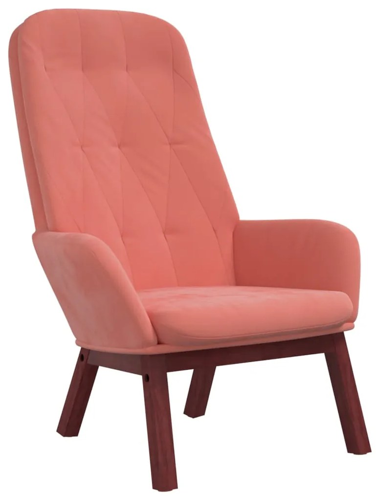 341222 vidaXL Scaun de relaxare, roz, catifea