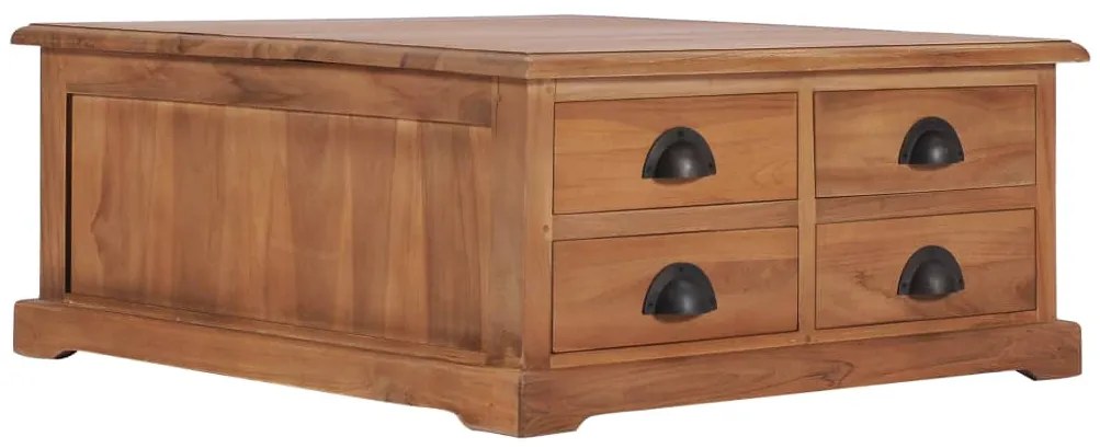 vidaXL Măsuță de cafea, 68 x 68 x 30 cm, lemn masiv de tec