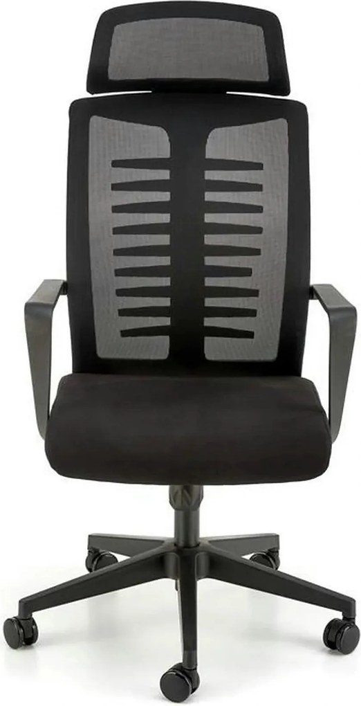 Scaun birou FABIO, negru, stofa clasica, 60x62x118/128 cm