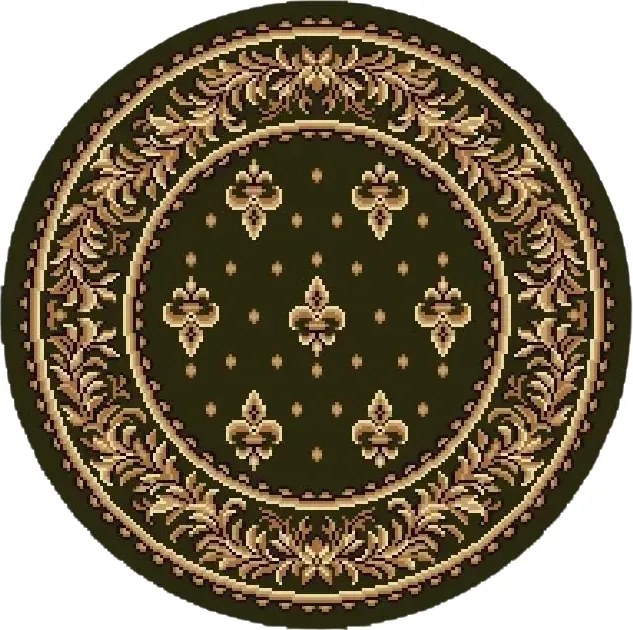 Covor Lotus bisericesc rotund crini imperiali verde Selectează mărime: 067 X 067