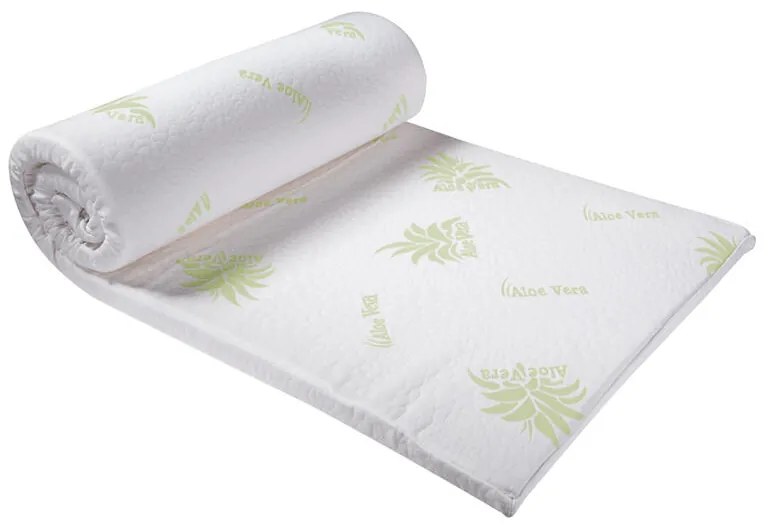 Saltea suplimentară cu spumă rece cu husă din ALOE VERA 90 x 190 x 6 cm
