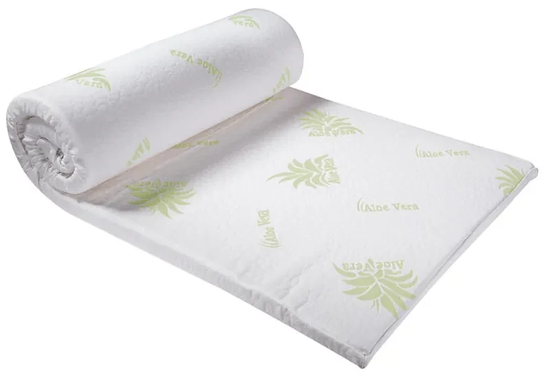 Saltea suplimentară cu spumă rece cu husă din ALOE VERA 90 x 200 x 6 cm