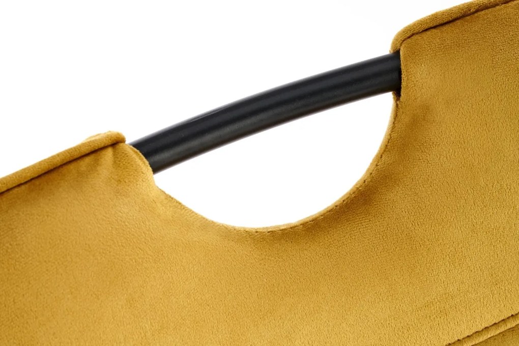 Scaun K521 velvet mustariu