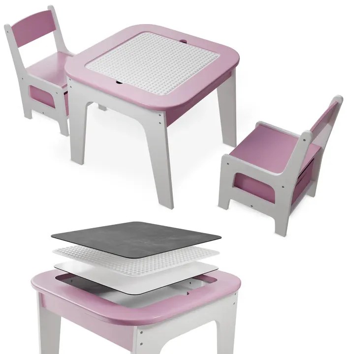 Juskys Set de lemn pentru copii Milou - roz