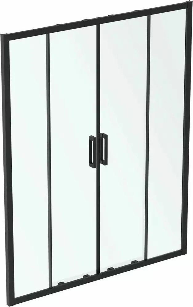 Usa glisanta cu segment fix 160 cm negru mat Ideal Standard Connect 2
