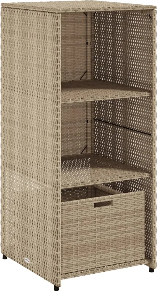 vidaXL Dulap depozitare de grădină, bej, 50x55x115 cm, poliratan