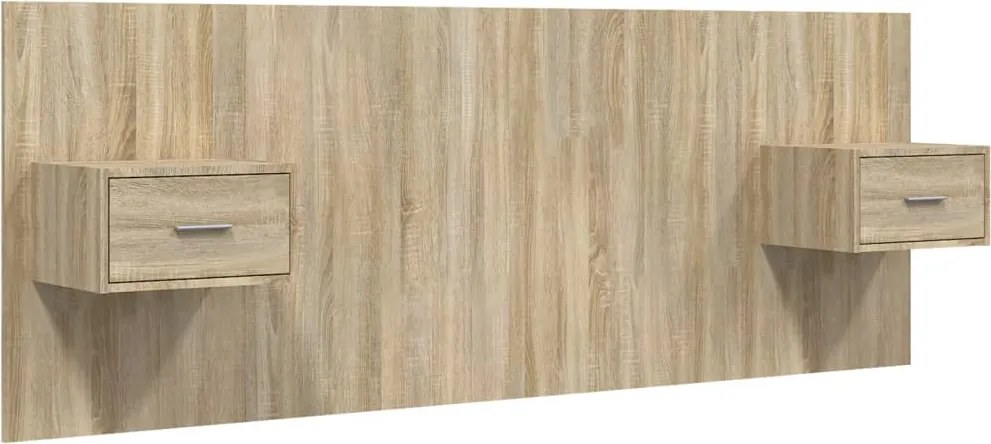 vidaXL Tăblie de pat cu dulapuri, stejar sonoma, lemn prelucrat