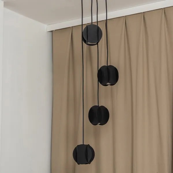 Lustră suspendată pe cablu GAMBIT, 4xGU10/10W/230V, negru