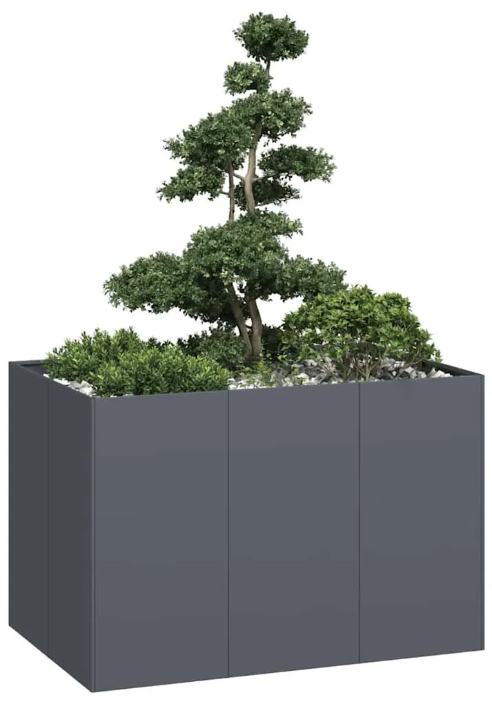 vidaXL Jardinieră, antracit, 120x80x80 cm, oțel